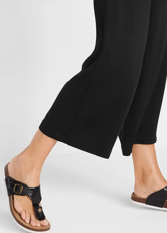 Culottes i viskose med knytebelte, bonprix