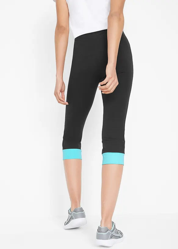 Capri-leggings med kanter i kontrastfarge, bonprix