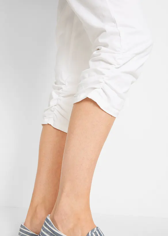 Capri-bukse i bomullsmiks med komfortlinning, bonprix