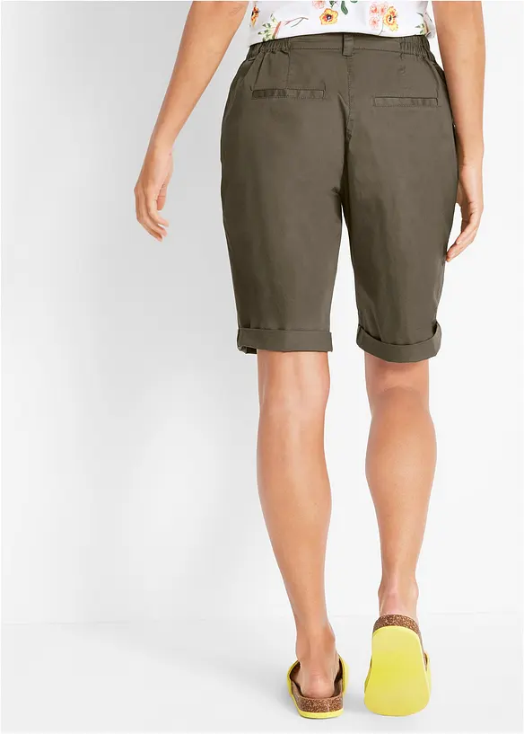 Papertouch-bermudashorts i bomull med komfortlinning, bonprix