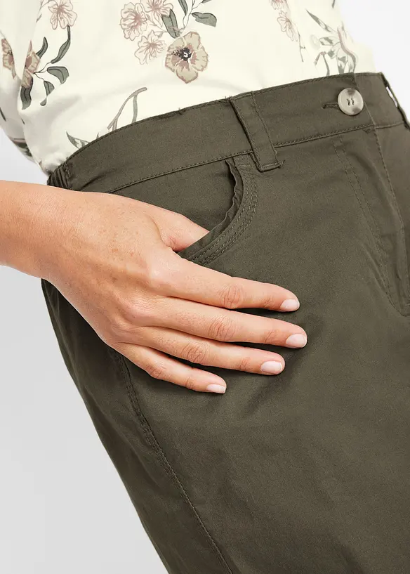 Papertouch-bermudashorts i bomull med komfortlinning, bonprix