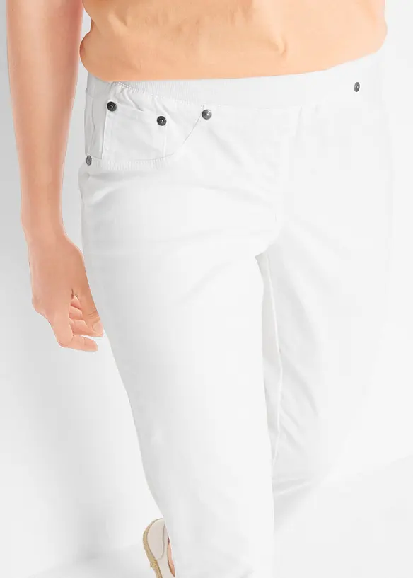 Treggings i twill i elastisk bomullsmiks, bonprix