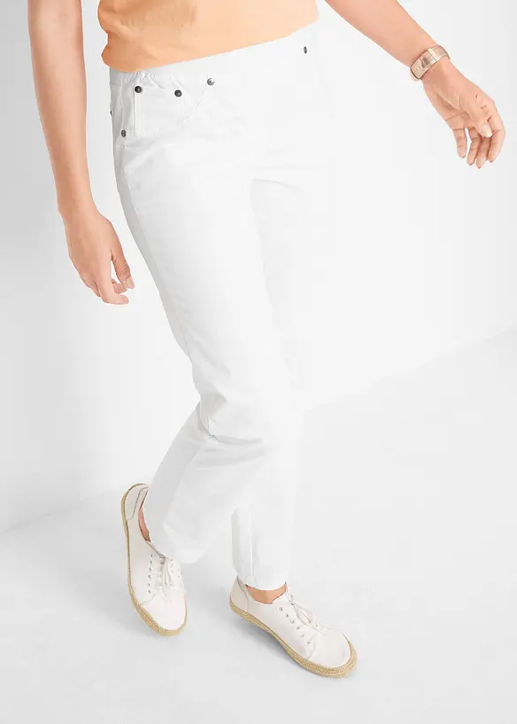 Treggings i twill i elastisk bomullsmiks, bonprix