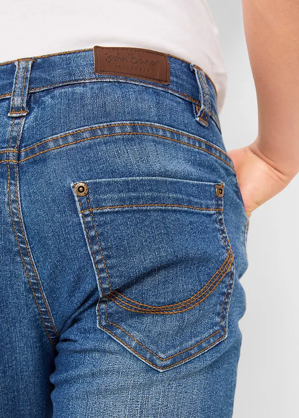 Regular Fit-Jeans med stretch og forsterkede knær, Straight, bonprix