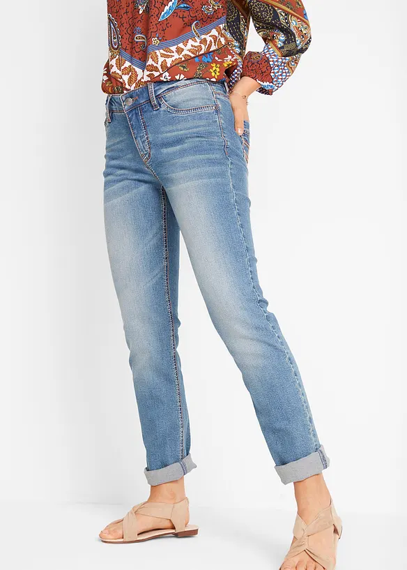 Straight-jeans Mid Waist, Stretch, bonprix