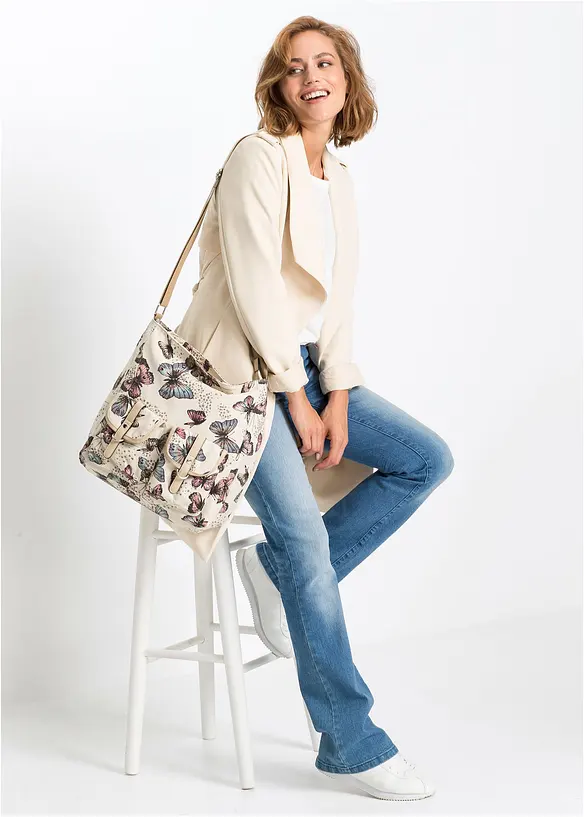 Skulderveske i tekstil, bonprix