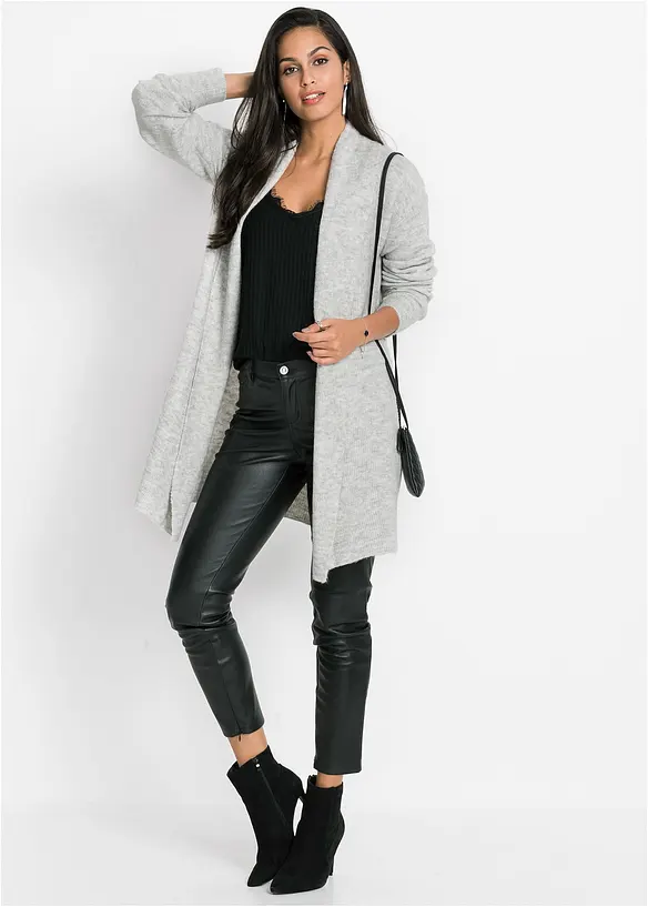 Lang cardigan med sjalskrage, bonprix