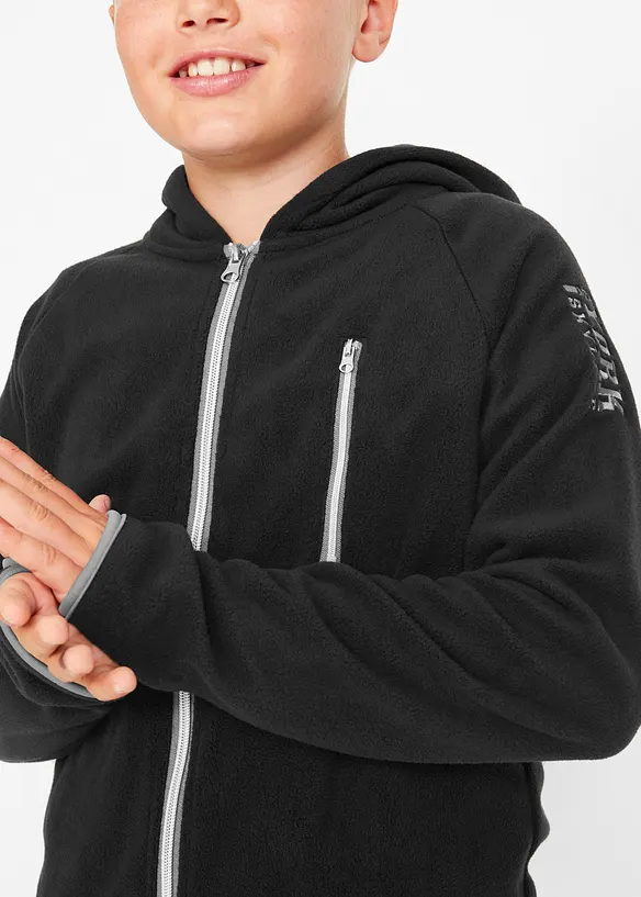 Fleecejakke med kontrastfargede detaljer, bonprix