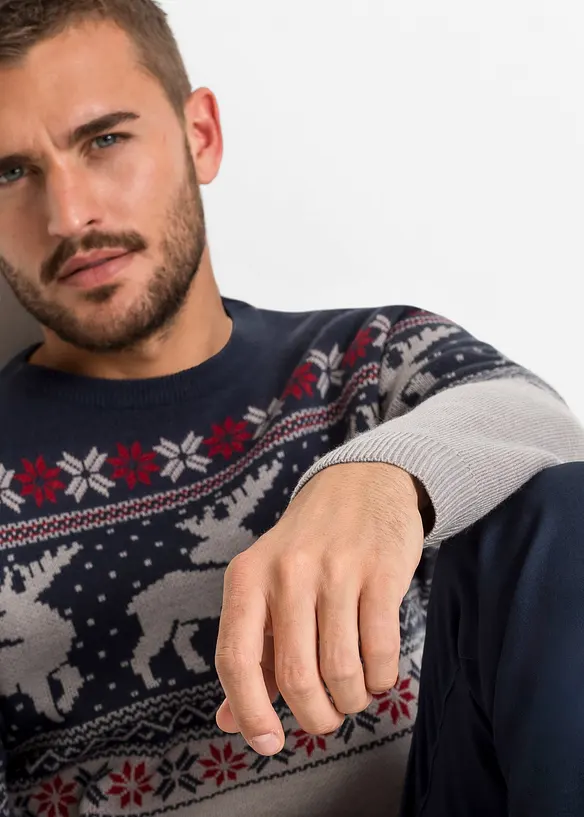 Genser med koftem&oslash;nster, bonprix