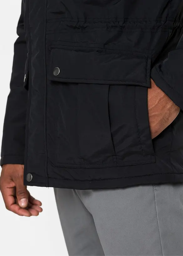 Vinterjakke med avtagbar hette, vannavvisende, bonprix