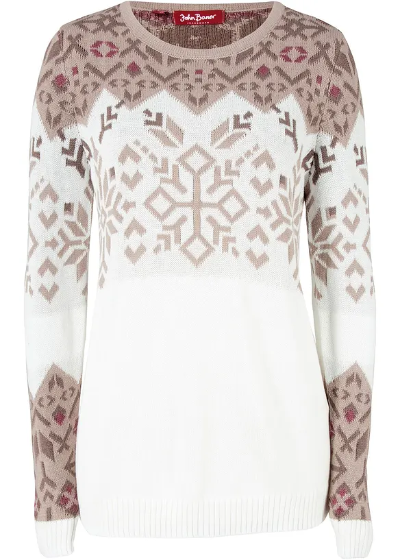 Genser med strikkem&oslash;nster, bonprix