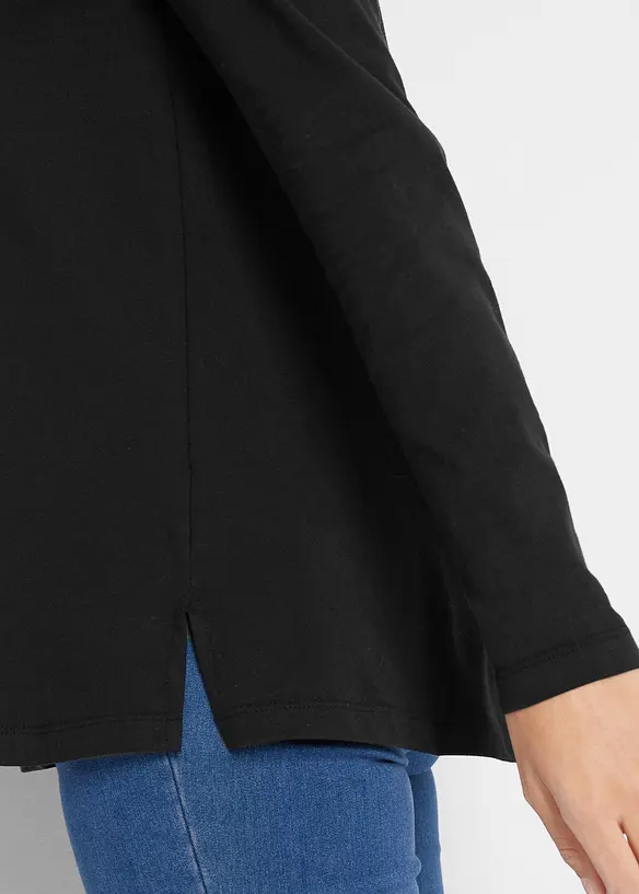 Langermet topp i 100% bomull, bonprix