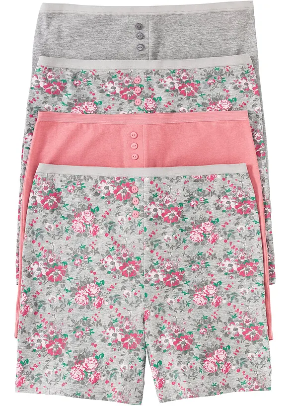 Boksertruse med høy midje og lange ben (4-pack), bonprix
