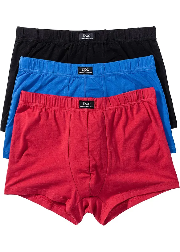 Boksershorts med bomull i ettersittende modell (3-pack), bonprix