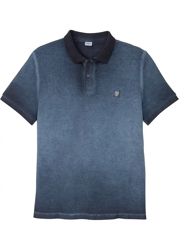 Piké-poloskjorte i vasket look, bonprix