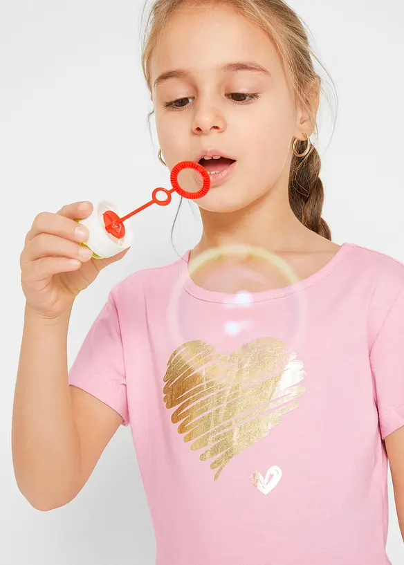 Jerseykjole i 100% økologisk bomull (2-pack), bonprix
