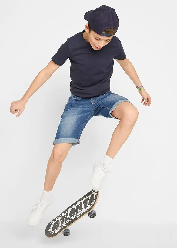 Bermudashorts i denim med stretch, Slim fit, bonprix