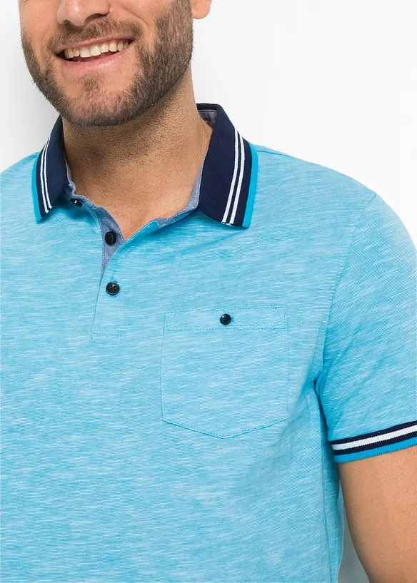 Poloskjorte i 100% bomull, bonprix