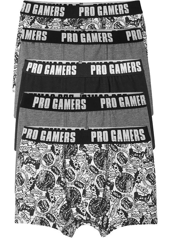 Boksershorts med myk bomull (5-pack), bonprix