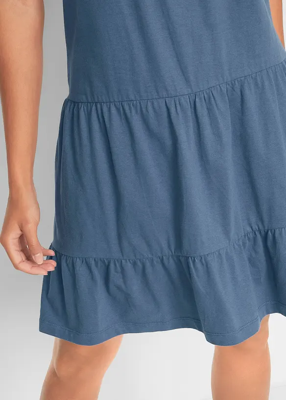 Kort sommerkjole i bomullstrikot, bonprix