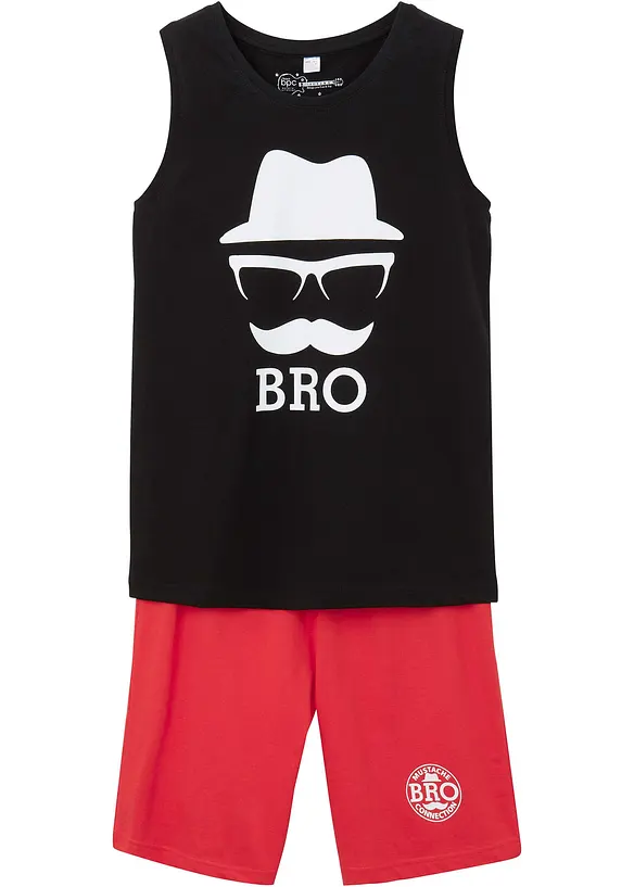 Singlet og shorts i økologisk bomull (2-delt sett), bonprix