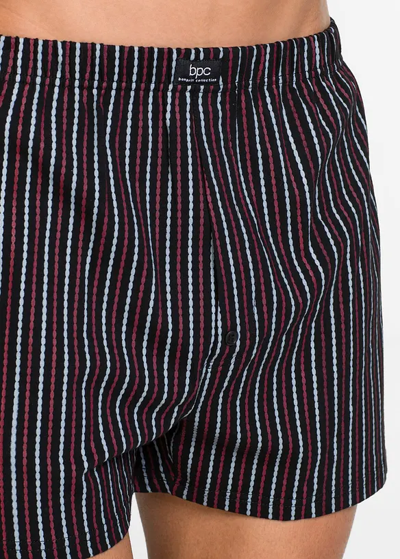 Vid boksershorts i bomullsjersey (3-pack), bonprix