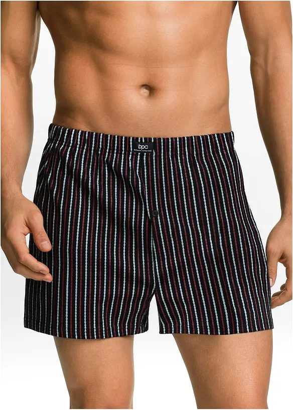 Vid boksershorts i bomullsjersey (3-pack), bonprix