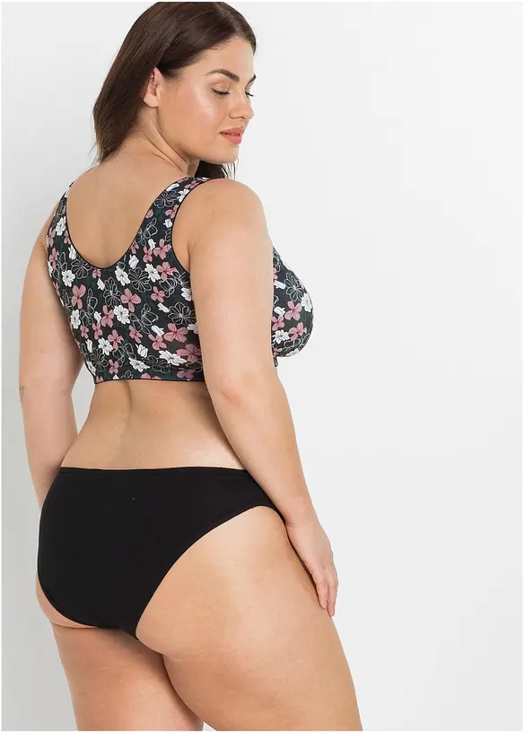 BH uten bøyle med lukning foran og bomull (2-pack), bonprix