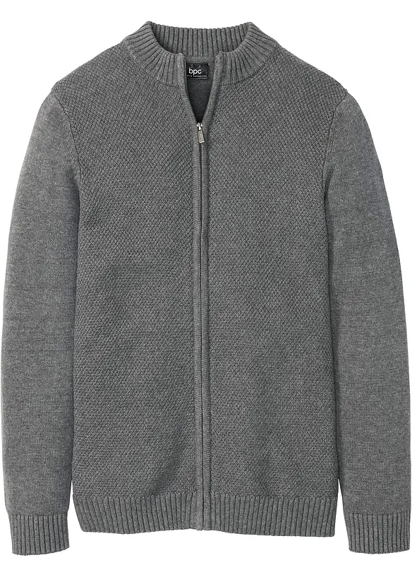 Finstrikket cardigan i 100% bomull, bonprix