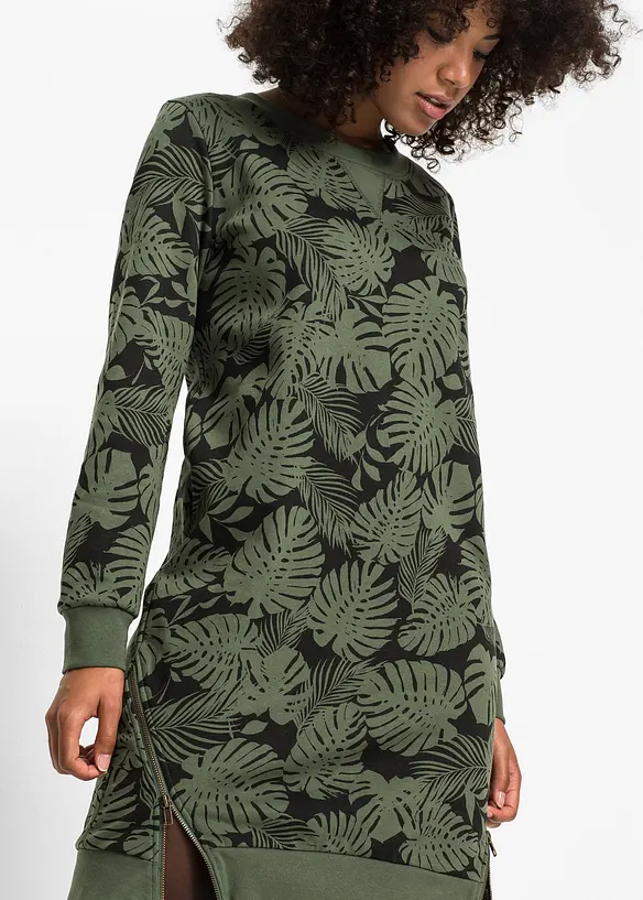 Sweatshirtkjole med print, bonprix