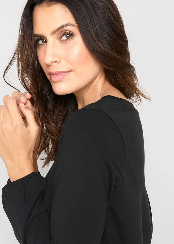 Ballongkjole i bomullsmiks, bonprix