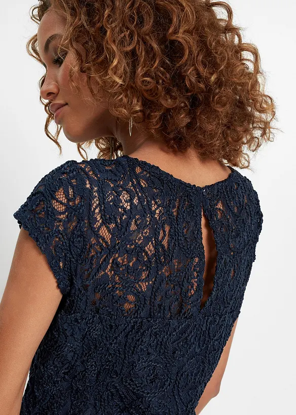 Bluse i blondemateriale, bonprix