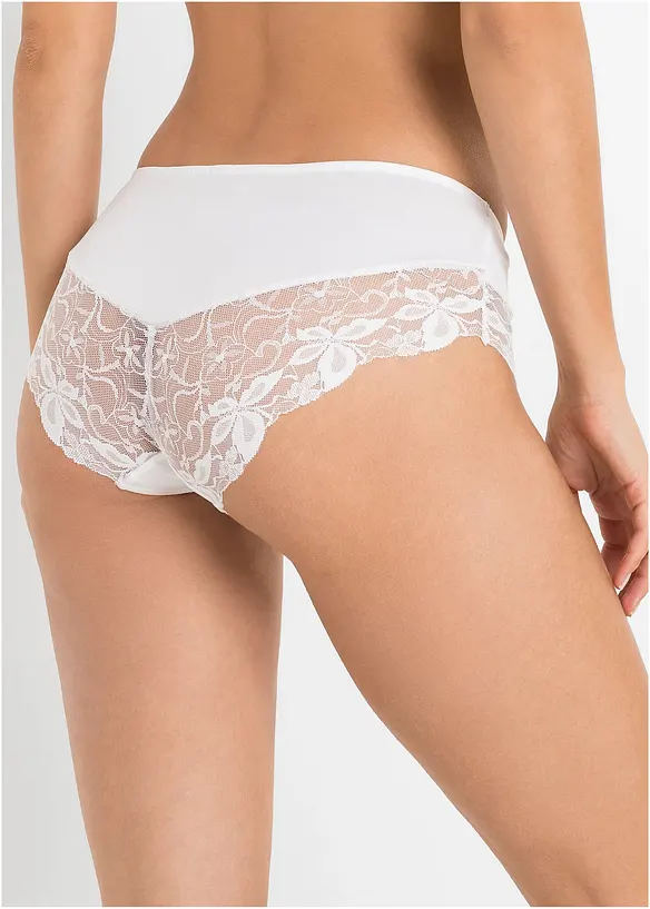 Panty med nydelige blonder (2-pack), bonprix