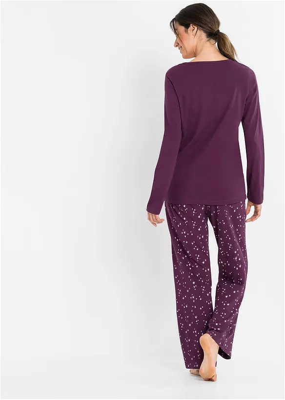 Pyjamas i 100% bomull, bonprix