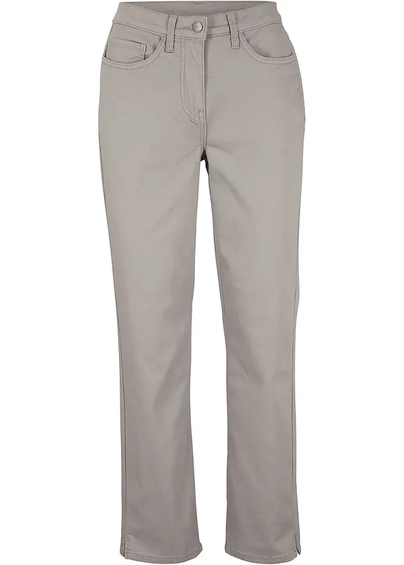 Bukse med stretch og rette ben, Mid Waist, bonprix