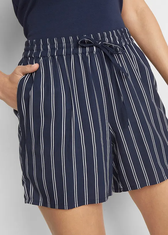 Viskose-shorts med knytebelte (2-pack), bonprix