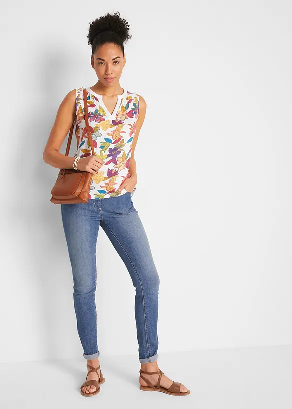 Jerseytopp med print, bonprix