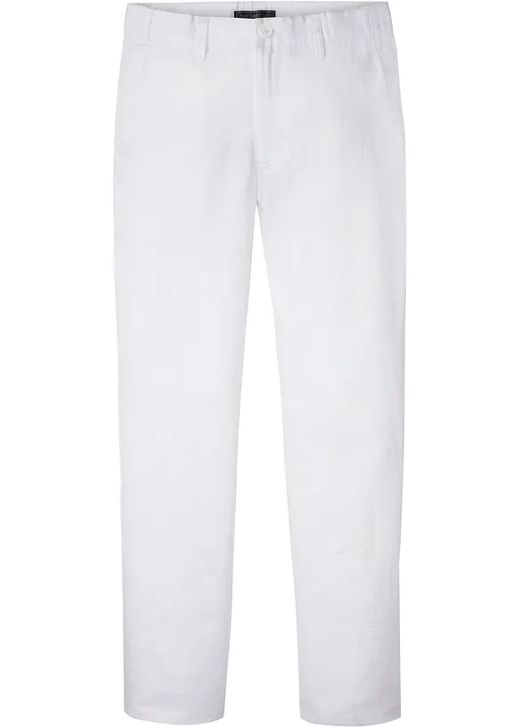 Regular Fit chinos av ren lin, Straight, bonprix