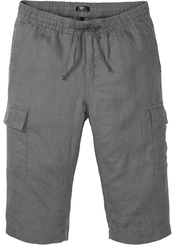 Regular Fit-cargo-bermudashorts med lin, bonprix