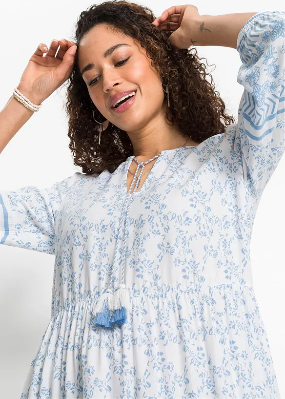 Maxikjole i lett viskose, bonprix