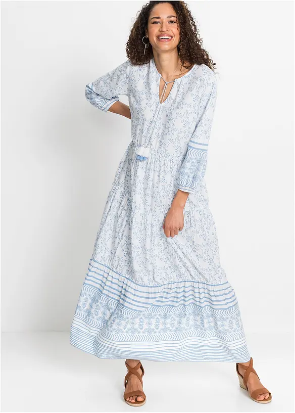 Maxikjole i lett viskose, bonprix