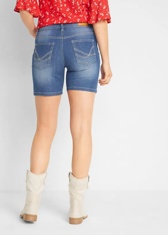 Denimshorts Slim Fit Mid Waist, 2-pack, bonprix