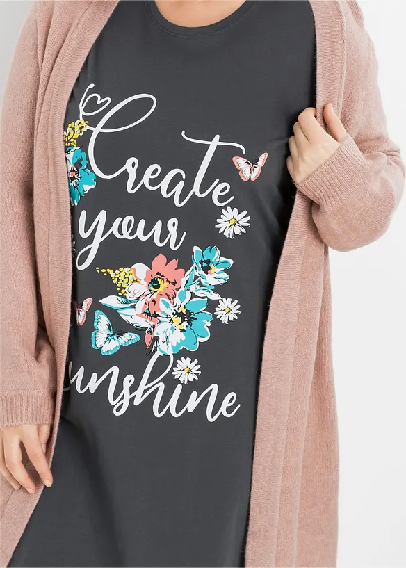 Kort nattkjole i 100% bomull (2-pack), bonprix