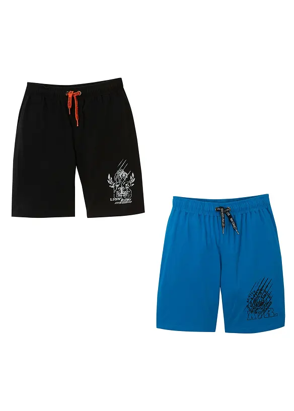 Bermudashorts i jersey med økologisk bomull (2-pack), bonprix