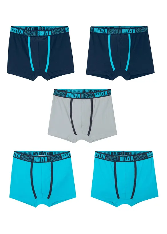 Boksershorts med myk bomull (5-pack), bonprix