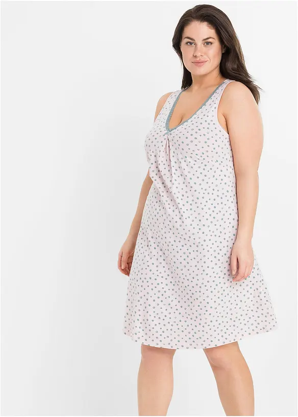 Kort nattkjole i myk viskosemiks, bonprix