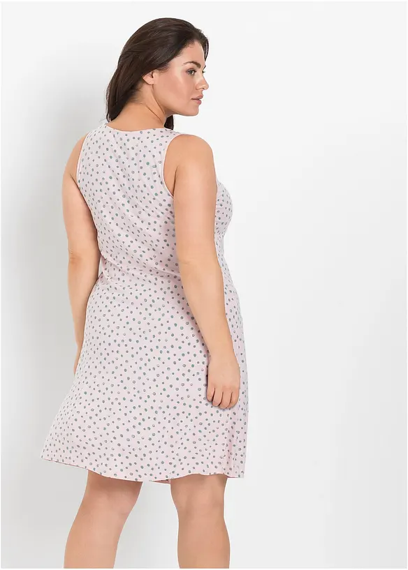 Kort nattkjole i myk viskosemiks, bonprix