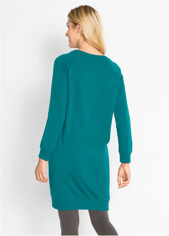 Sweatshirtkjole i myk frott&egrave;, bonprix