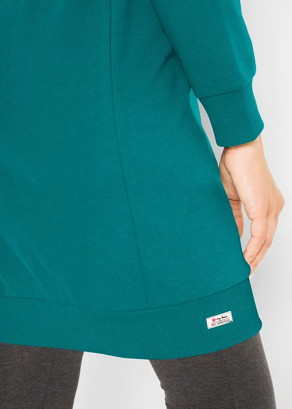 Sweatshirtkjole i myk frott&egrave;, bonprix