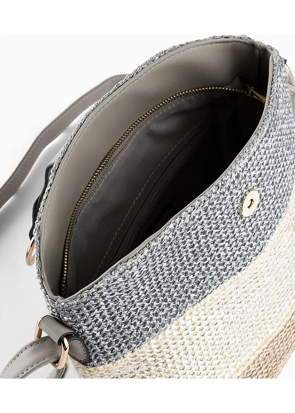 Skulderveske i str&aring;look, bonprix